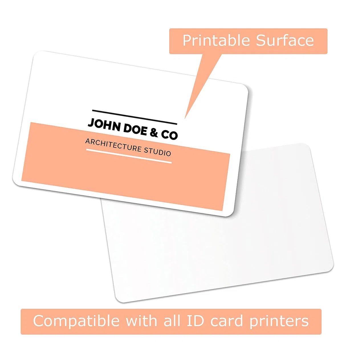200 Unidades de Tarjetas PVC en Blanco CR80 - Tarjetas de Identificación de Plástico para Negocios, Compatibles Con Impresoras de Identificación - 30