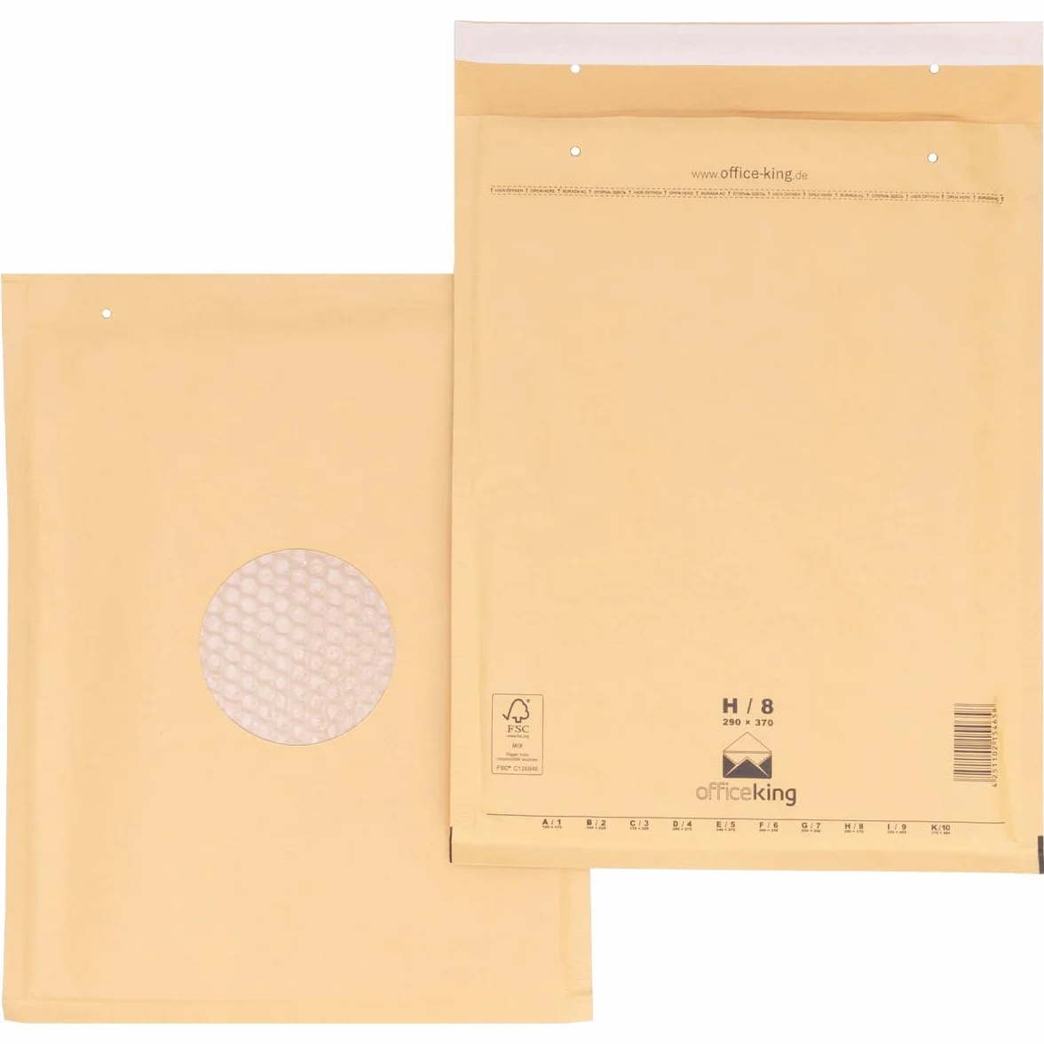 100 sobres de burbujas sobres de burbujas H8 (290 x 370mm) Marrón| sobres acolchados | sobres | envío | sobres acolchados | sobres de burbujas