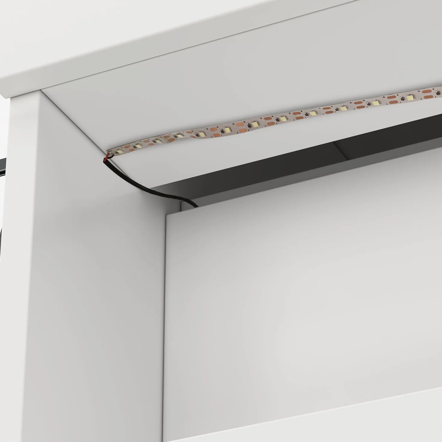 Mostrador de recepción Blanco con cajones y luz
