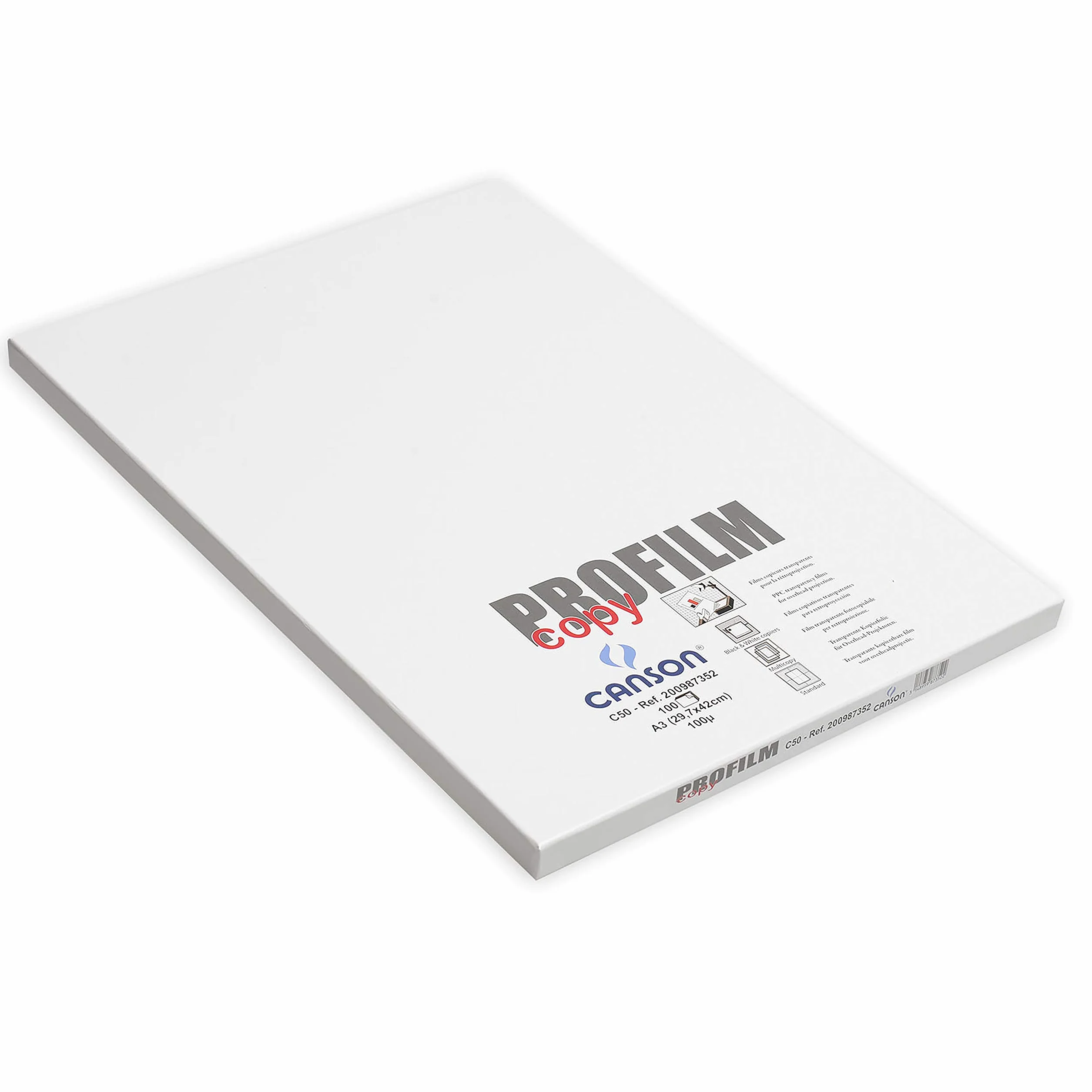 Canson Profilm Copy C50 0.1 mm Transparente, Caja A3, 100 hojas