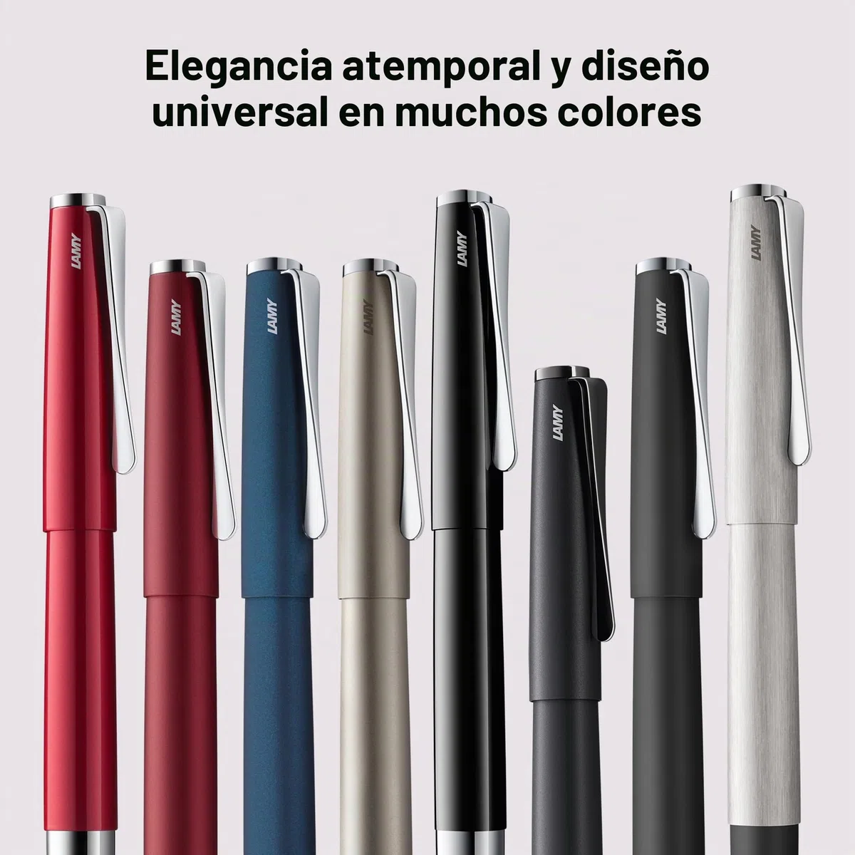 Lamy studio Lx all black roller - cuerpo metálico elegante - con clip helicoidal y ancho de trazo M - con recambio M 63 en negro