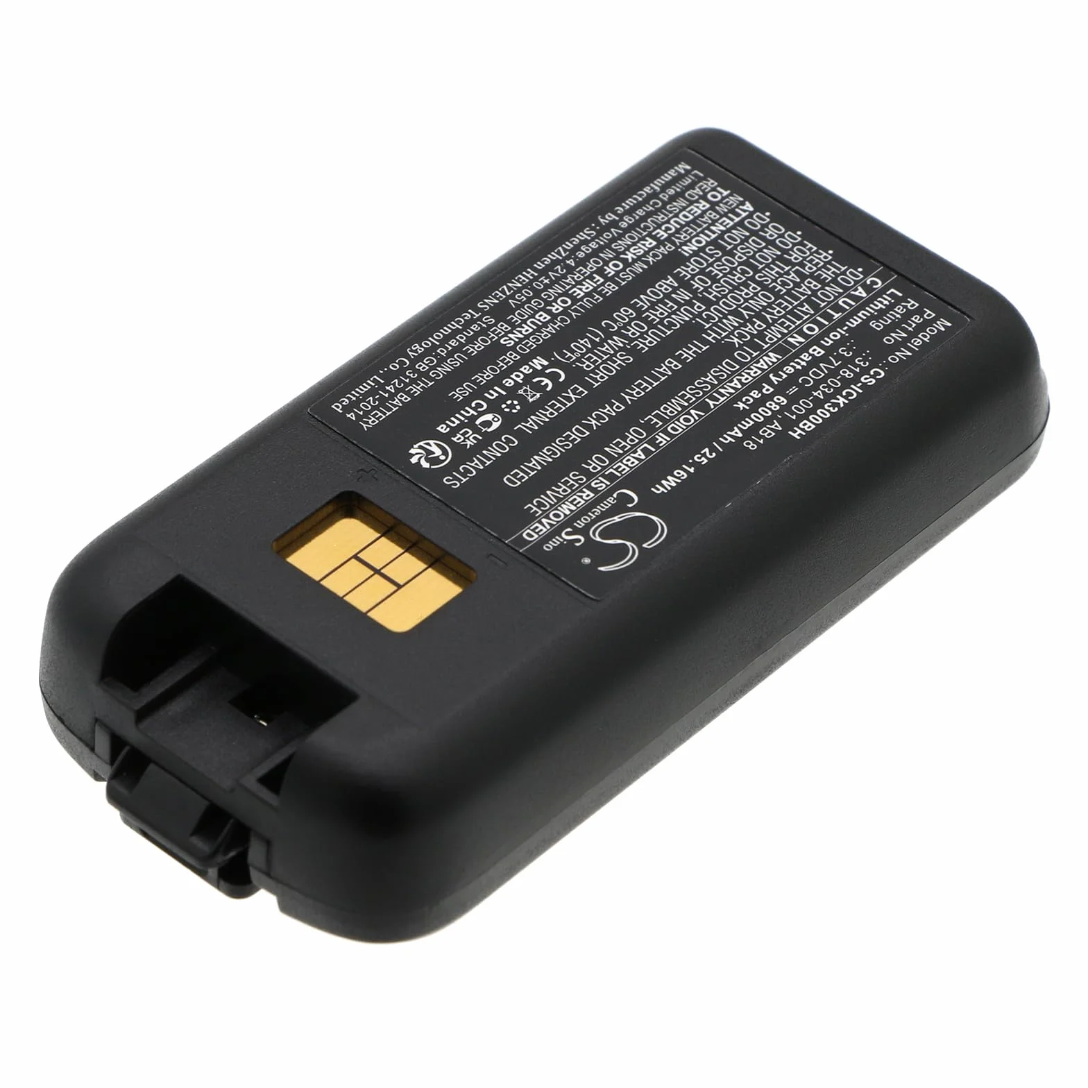 TECHTEK Baterías 6800mAh Compatible con [Intermec] CK3, CK3A, CK3B, CK3C, CK3C1, CK3N, CK3N1, CK3R, CK3X, EDA61K, para [Dolphin] CK65, para [Honeywell] CK65 sustituye 318-033-001, 318-033-021, 31 FB