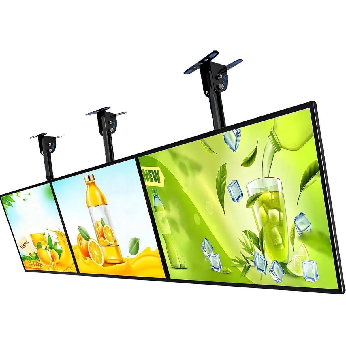 Pizarra de menú LED para restaurantes, pantalla digital con retroiluminación, letrero electrónico para cafeterías y tiendas, paquete de 3, ideal para paredes, 50 x 80 cm
