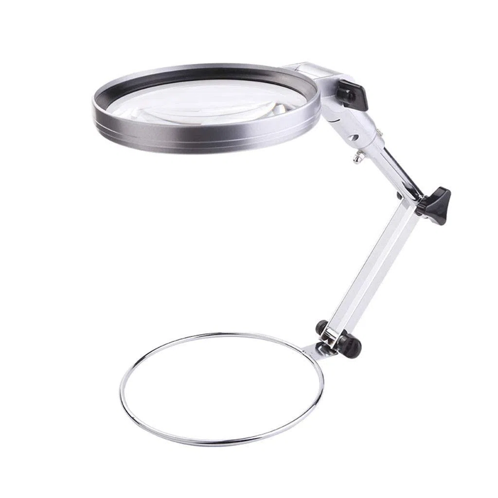 Lupa de Escritorio con Lupa Flexible, lámpara de Lupa iluminada para Lectura, Pasatiempos, Manualidades, Banco de Trabajo, Costura, diseño de joyería