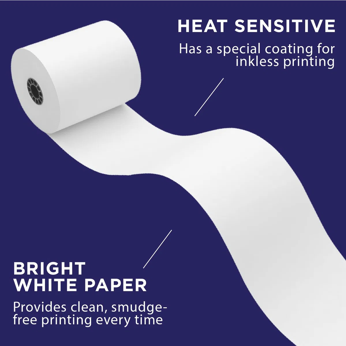 Papel térmico para Clover POS (impresora térmica Clover Station) de Paper Planet | Rollos de papel de recibo de tarjeta de crédito para Clover C500 C501 C503 C100 P100 | 80 rollos