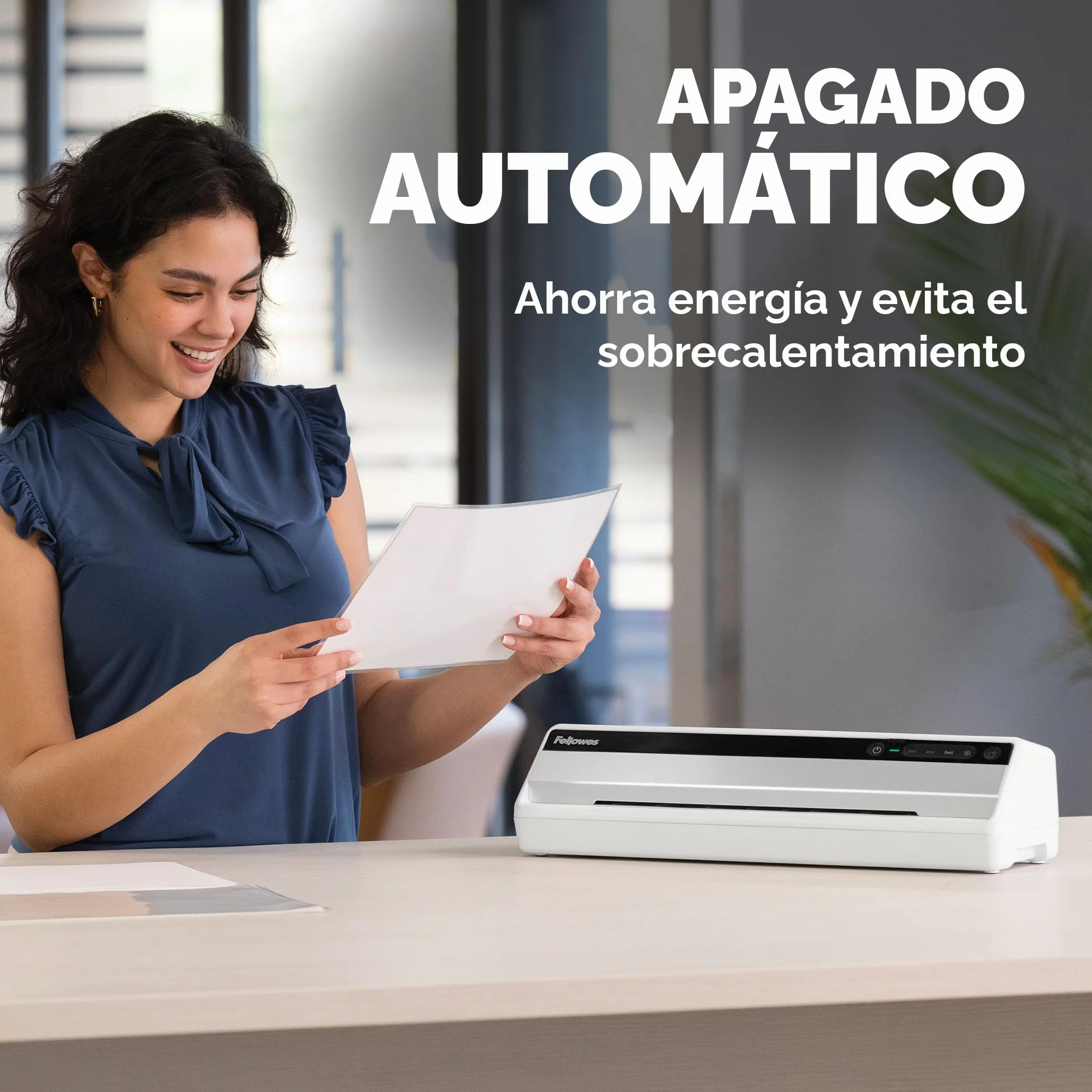 Fellowes Plastificadora Saturn A3 Pequeña Oficina – InstaHeat, lista en 60 segundos, sin atascos, apagado automático – Para fundas de 80/100/125 micras – Incluye 10 fundas – Uso en casa y oficina