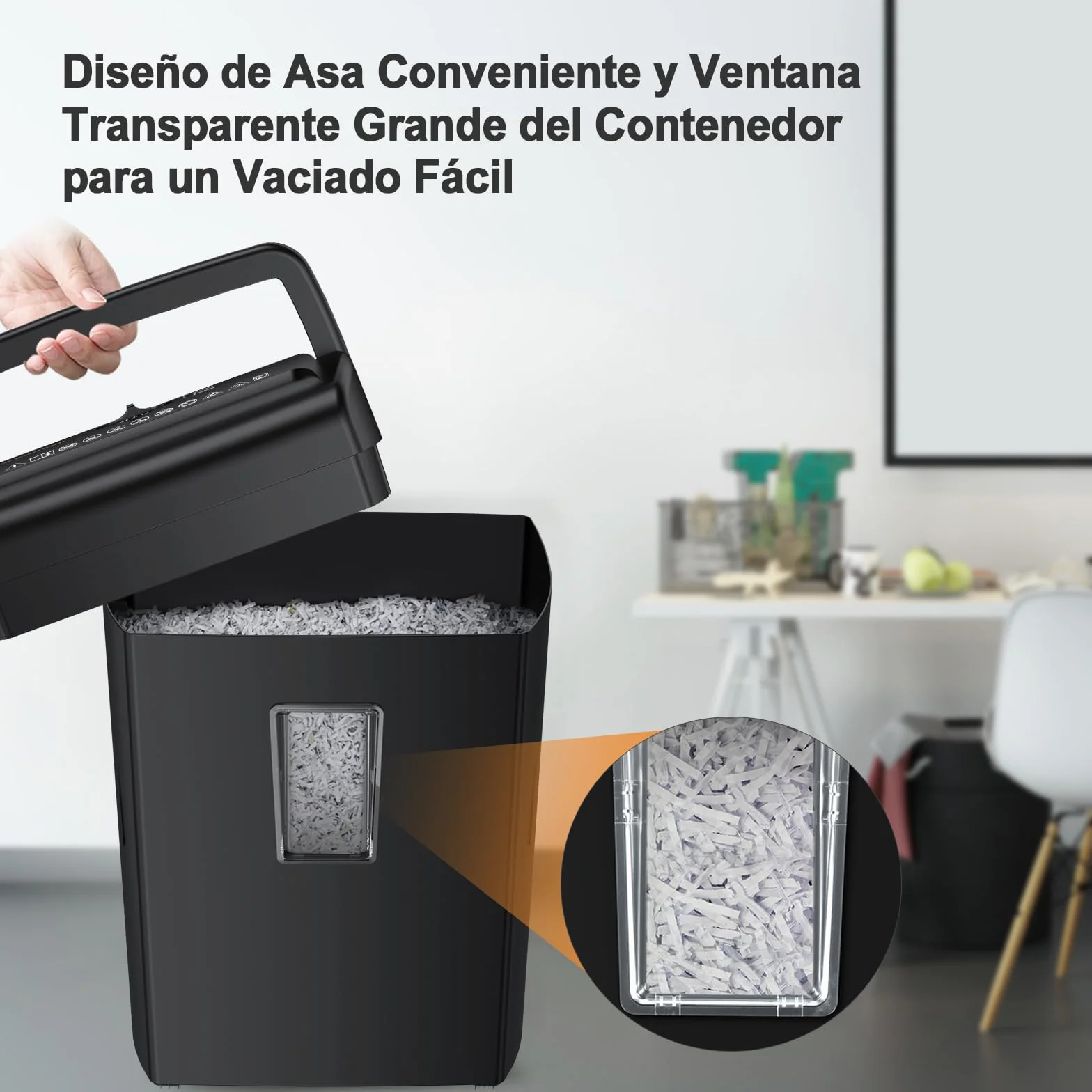 Bonsaii Destructora de Papel y Tarjetas de Crédito de Corte Cruzado, 10 Hojas, Nivel de Seguridad P-4, Trituradora de Documentos de 21L, Protección contra sobrecalentamiento y diseño del asa(C209-D)