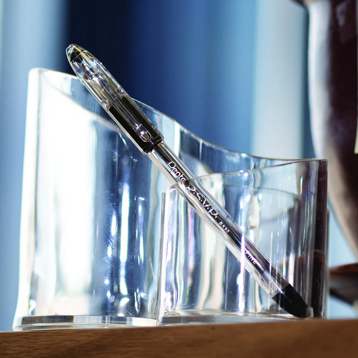 Pentel R.S.V.P. bolígrafo, línea media, tinta azul, 2 Pack (bk91bp2 C)