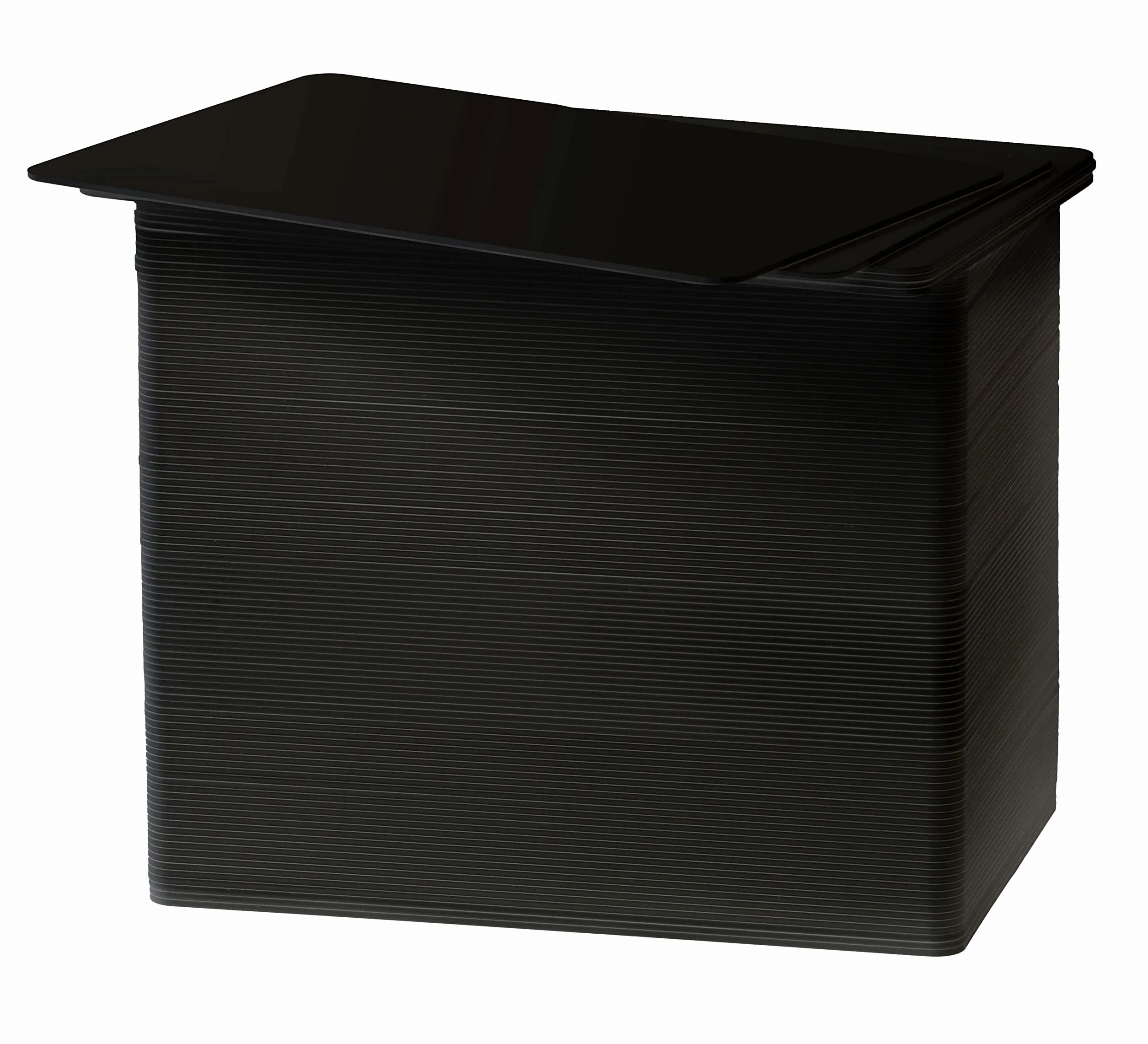 Tarjetas de plástico negro mate aptas para alimentos [100 unidades] tarjetas en blanco de PVC de 86 x 54 mm, plástico en blanco para impresoras de tarjetas, tarjetas de acceso