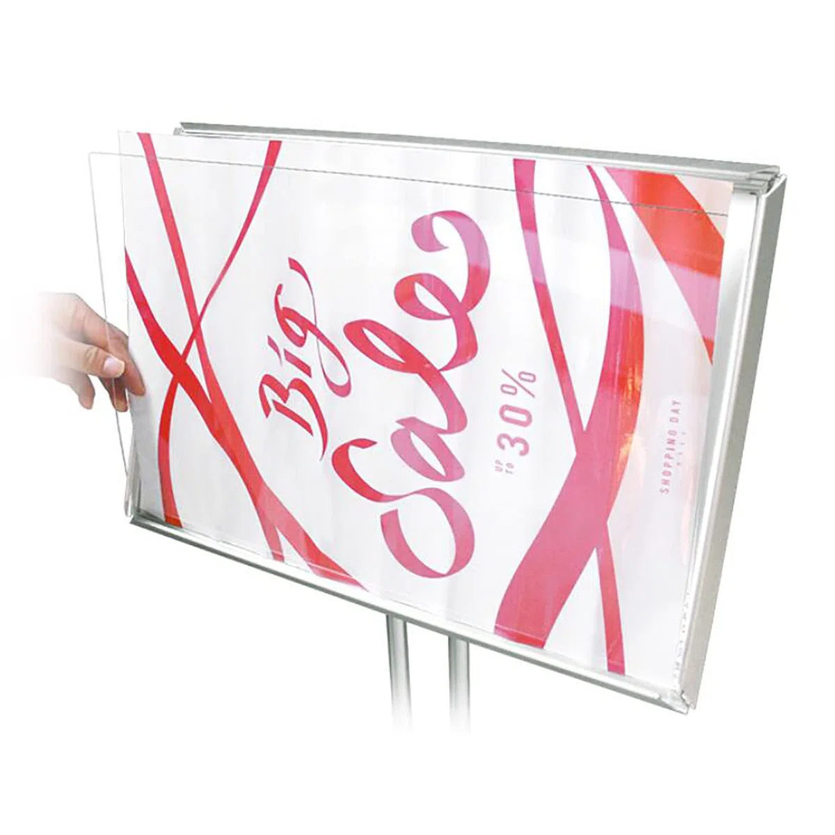 Soportes de Suelo para Carteles A3, Soportes de Pedestal para Carteles, Soportes de aleación Resistentes, Marcos para Carteles con Apertura a presión y ángulo de visión ajustabl, A4