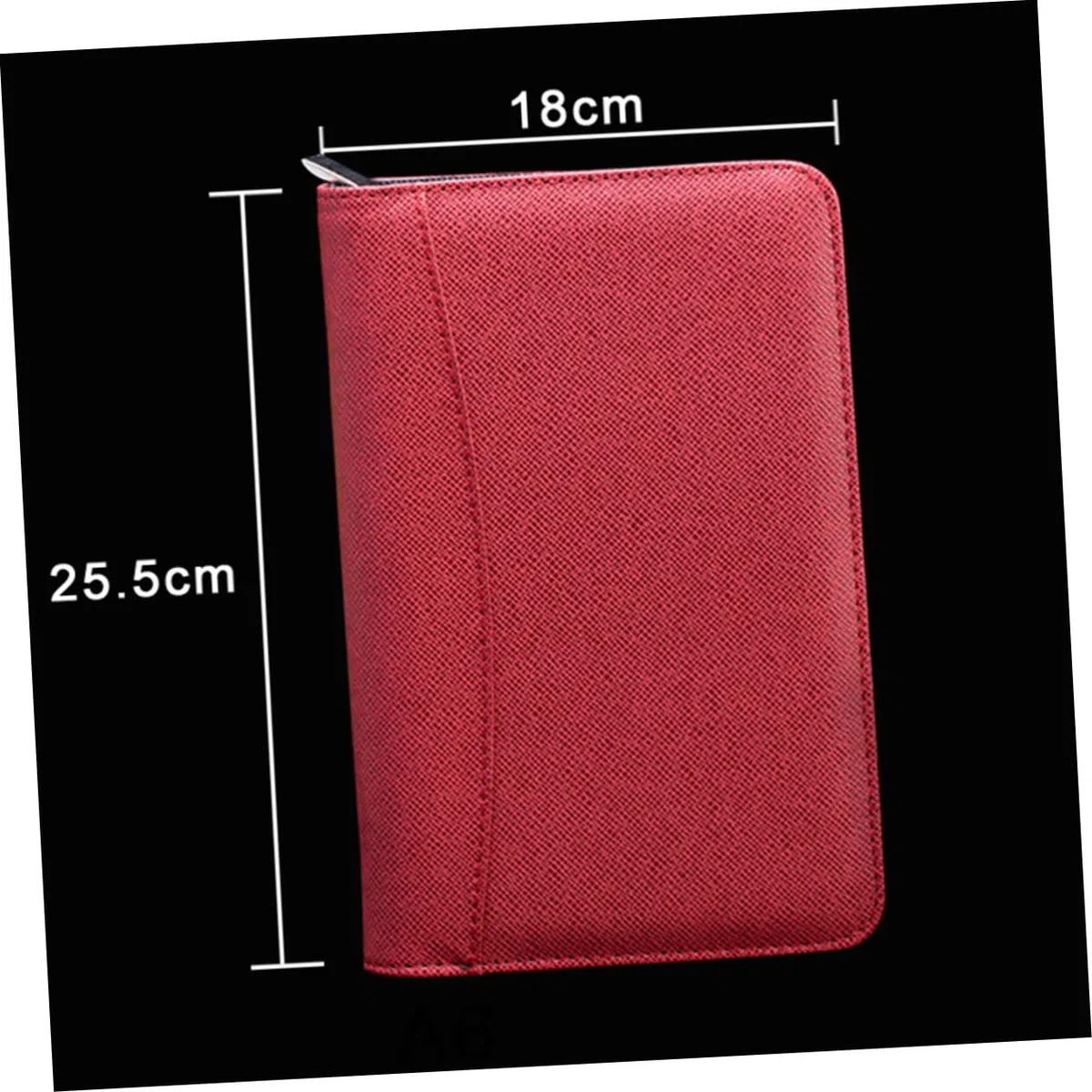 TEHAUX Cuadernos De Negocios Notebook Cuaderno De Cuero Sintético Cuaderno De Negocios Bloc De Notas Con Cremallera Organizador De Cuaderno Diario Bolsa De Viaje Con Cremallera