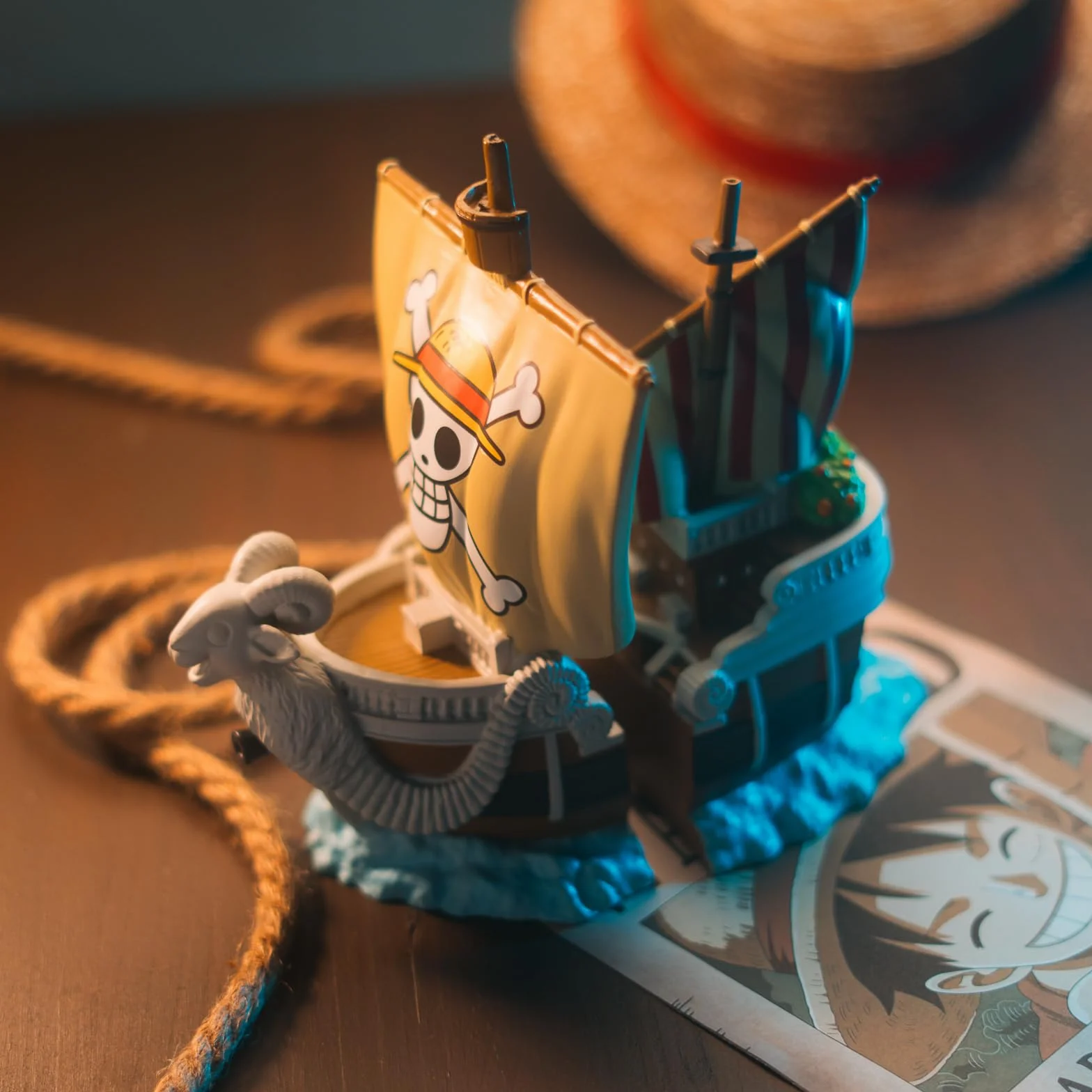One Piece Figura Barco Soporte Libros Manga Anime Decoracion Hogar Regalos Fans 2 Organizador