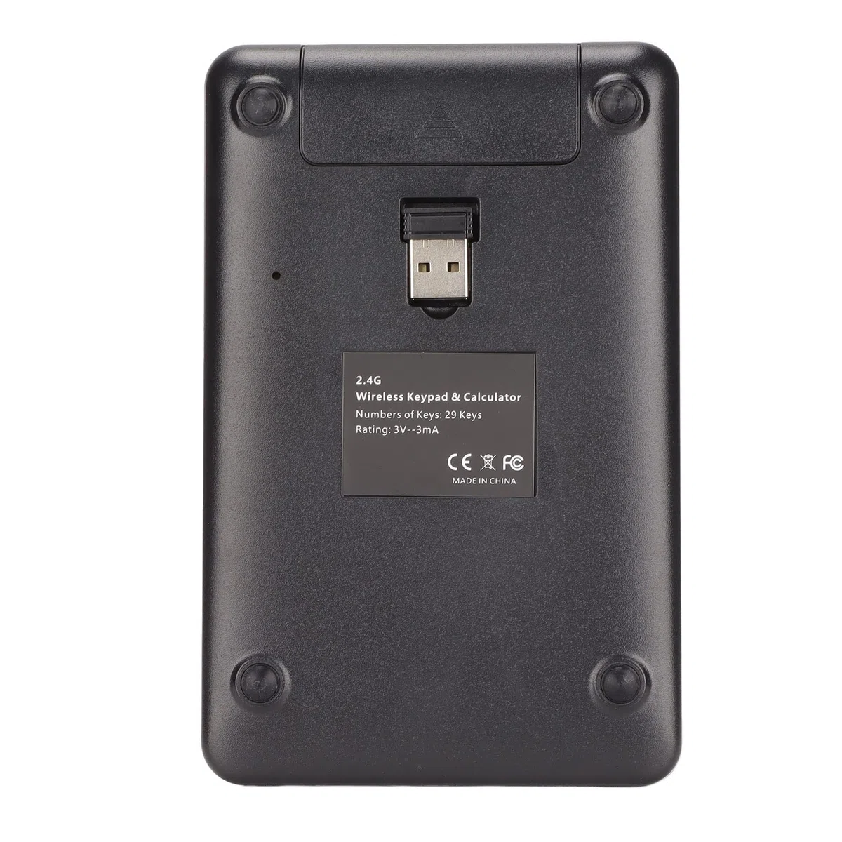 VBESTLIFE Calculadora Numpad, 29 Teclas 2 en 1 2.4GHz Calculadora USB Inalámbrica Teclado Numérico con Panel Solar, para Laptops, Bancos, Escuelas, Contabilidad Financiera