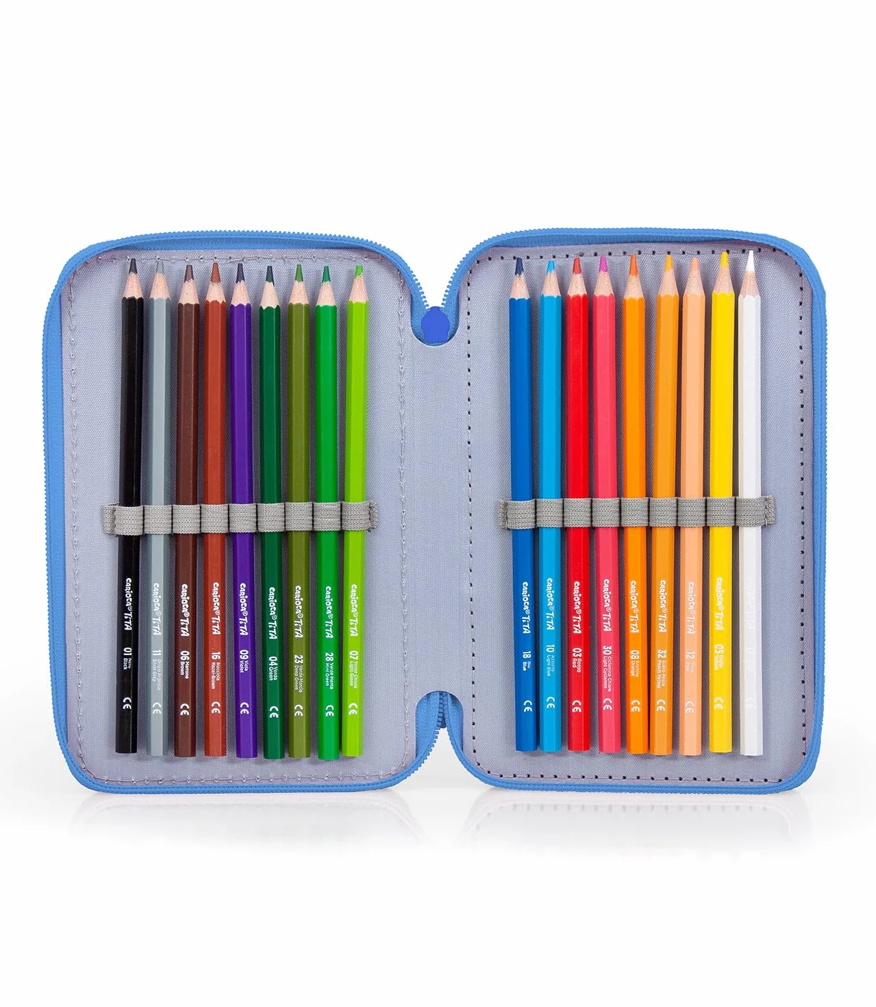 Estuche escolar 3 cremalleras Sonic The Hedgehog 3 Zip con 44 artículos (azul claro/rojo), 20×15×6 cm - Producto oficial SEGA, Cartuchera, turquesa, Contemporain