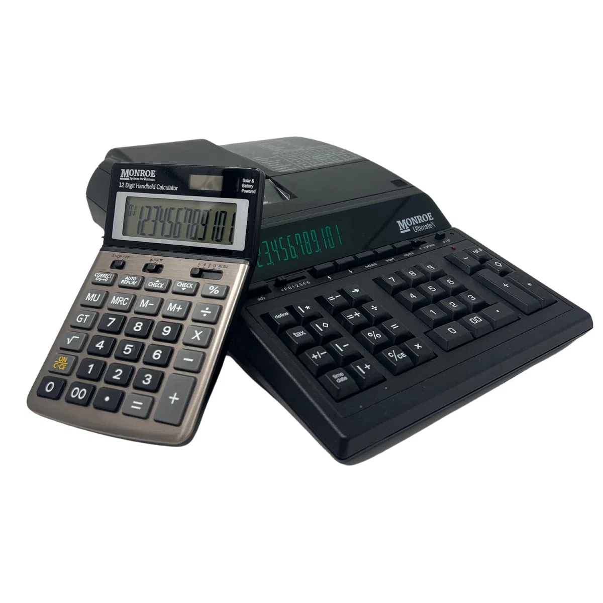 Parte superior de la línea Monroe ultimatex más alto Calidad Heavy Duty 12 dígitos calculadora de impresión/pantalla con opcional suministros y espuma cuña de elevación