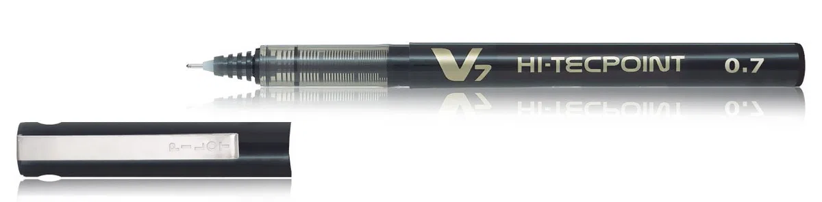 Pilot - Hi-Tecpoint V7 - Bolígrafo tinta líquida punto medio - Negro - (Caja 12 unidades)