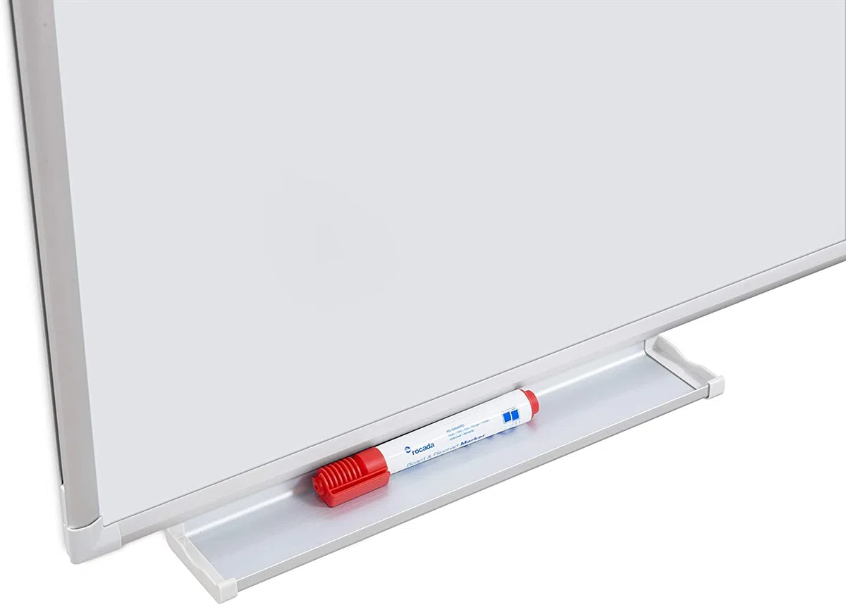 Rocada | Pizarra Blanca Magnética 60 x 90 con Marco de Aluminio | Pizarra de Pared Fácil de Borrar | Lacada con Marco de Aluminio Anonizado ! Para Escritura con Rotuladores de Borrado en Seco