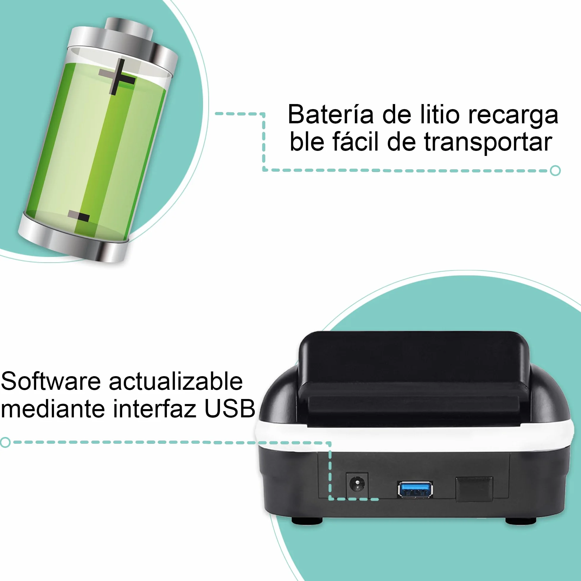 STANEW Detector de billetes falsos Euro con batería recargable