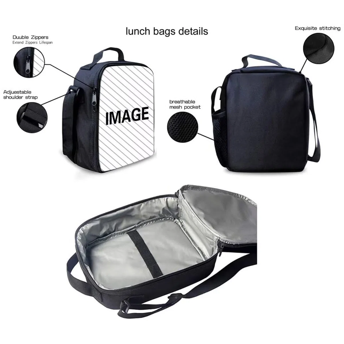 POLERO Juego de 3 bolsas escolares con impresión 3D para el almuerzo, estuche para lápices, Caballo marrón, Talla única, Mochila infantil