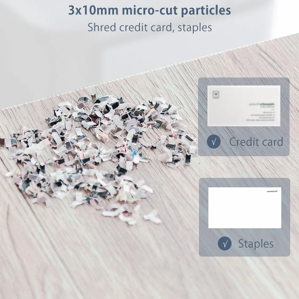 Trituradora de Papel Automática Profesional: Microcorte P-4 150 Hojas 40 Mins Continuos Destructora Documentos Eléctrica Papelera 25L Portátil Silenciosa - Oficina Casa Industrial Hogar