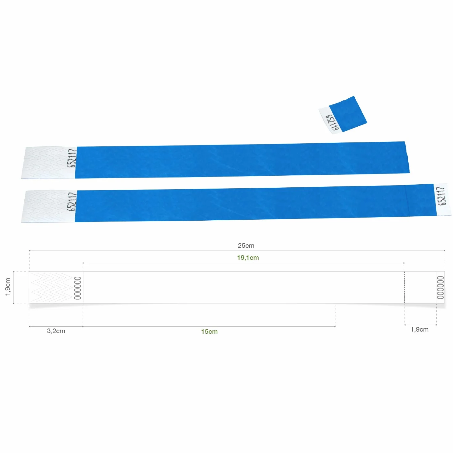 Pack 600 Pulseras papel TYVEK para eventos 19mm Multi colores