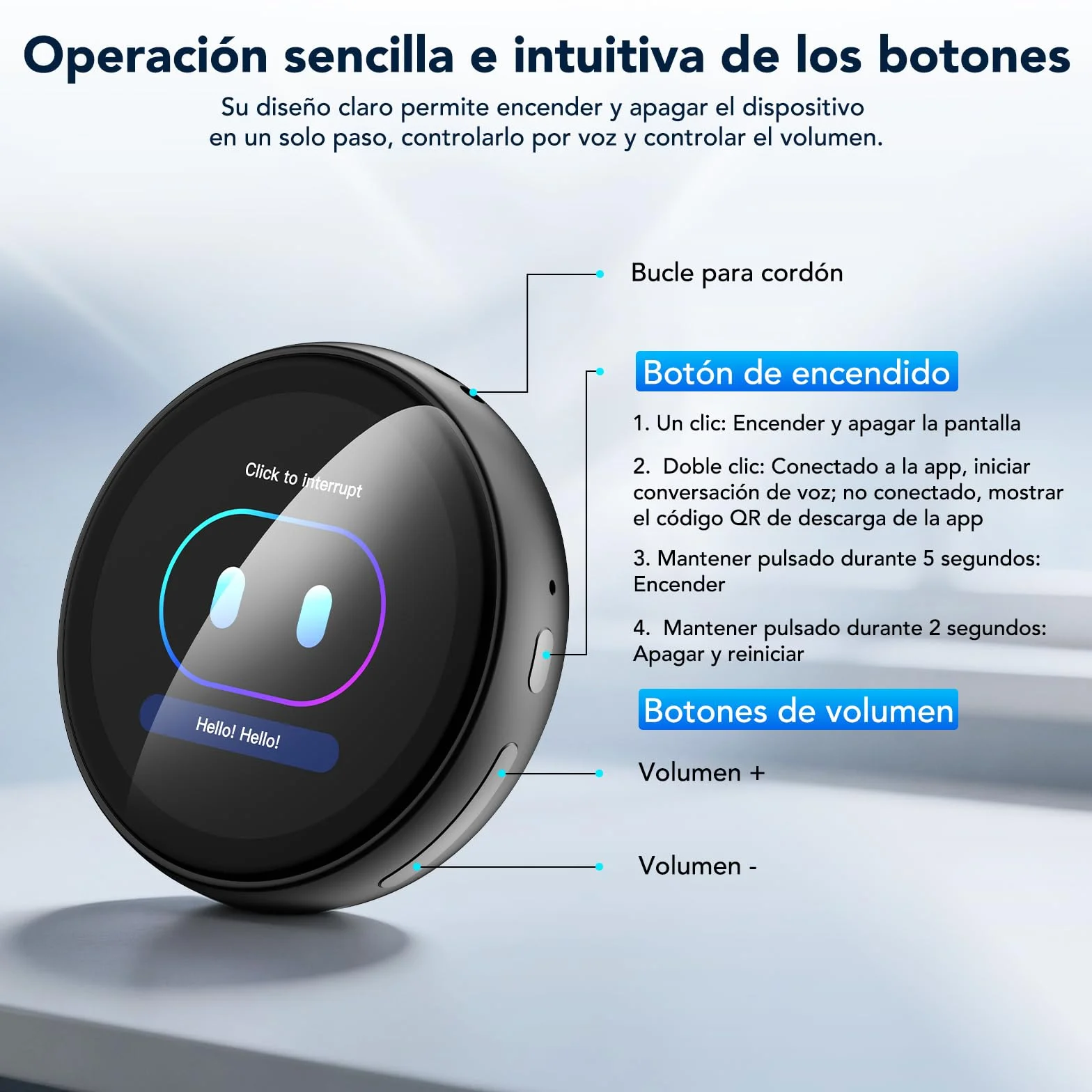 AI Badge - Traductor Instantáneo de Voz 60 Idiomas, Insignia Electrónica Inteligente Portátil con Pantalla LCD HD, Bluetooth 6.0, Ideal para Viaje y Negocios