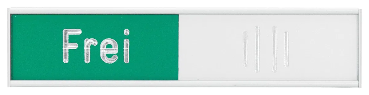 Franken BS0117 - Señal autoadhesiva de ocupado y libre en Alemán , 102 x 27,4 mm, Color rojo y verde