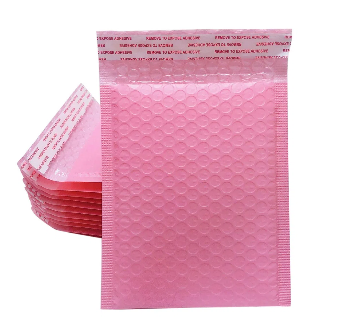 Paquete de 25 sobres acolchados con forro de burbujas de polietileno rosa de 5 x 7 pulgadas, sobres autosellados, impermeables, a prueba de golpes y polvo (rosa, 5 x 7 pulgadas, 25 unidades)