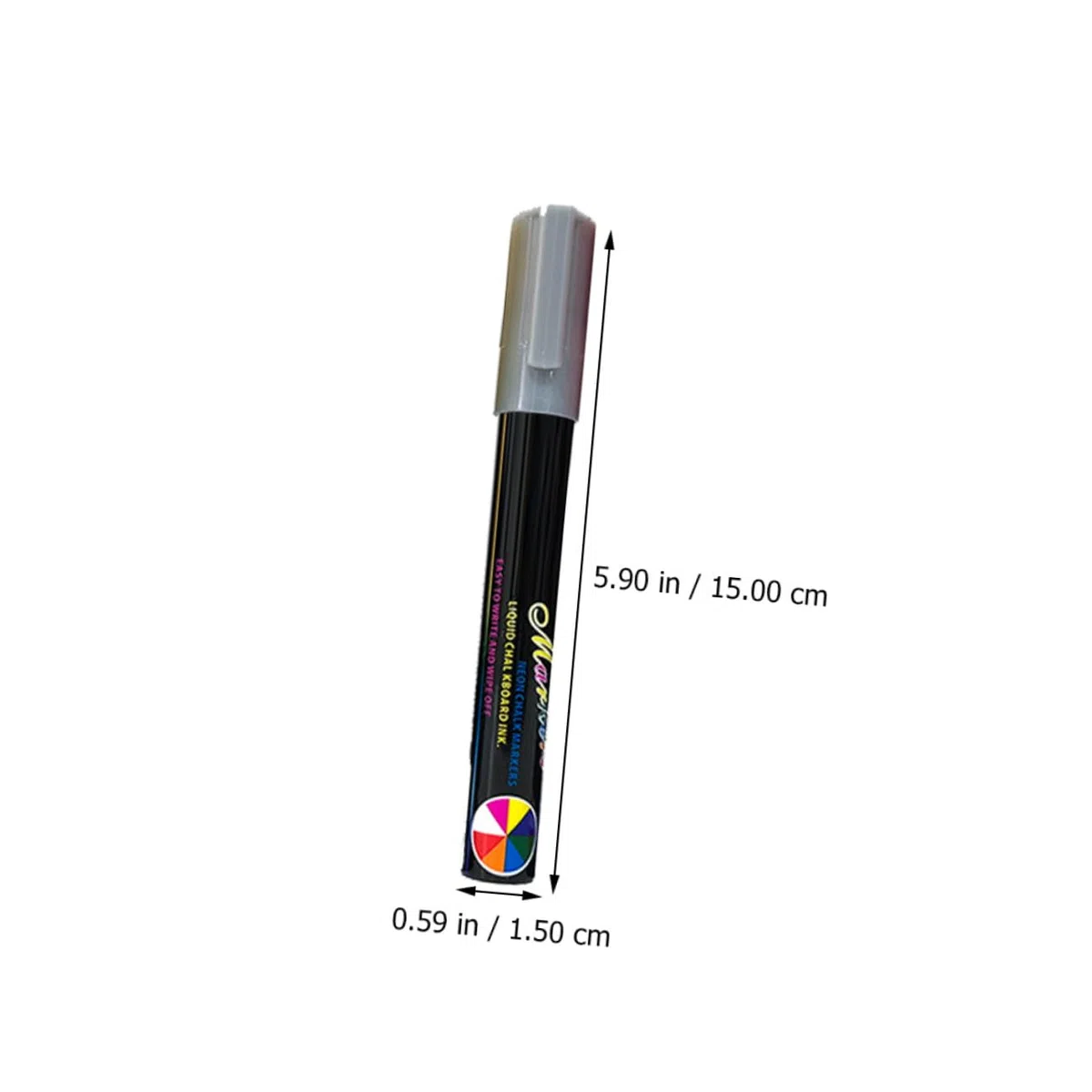 Set de 12 Rotuladores Fluorescentes Borrables de 6mm para Pizarra | Punta Redonda, Tinta Líquida, Uso en Panel LED Fluorescente, Paquete de 12 Unidades