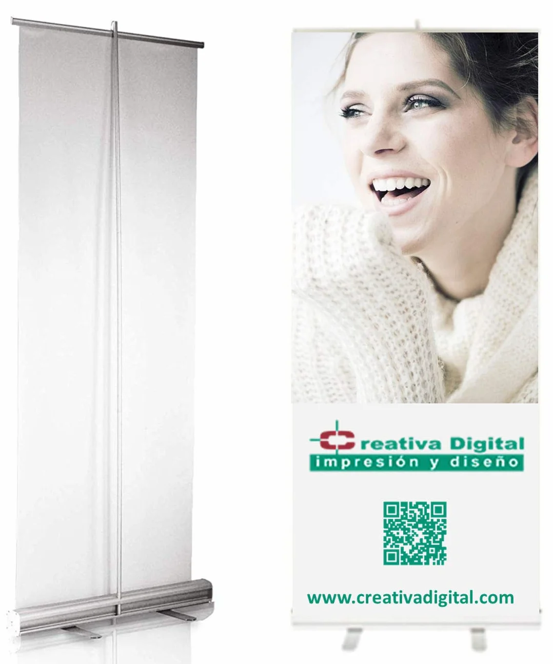 ROLL UP IMPRESION INCLUÍDA (85x200) FLM Low Budget| Roll Banner | Banner Display | Feria atril | Banner | pantalla Banner | Online diseñar |
