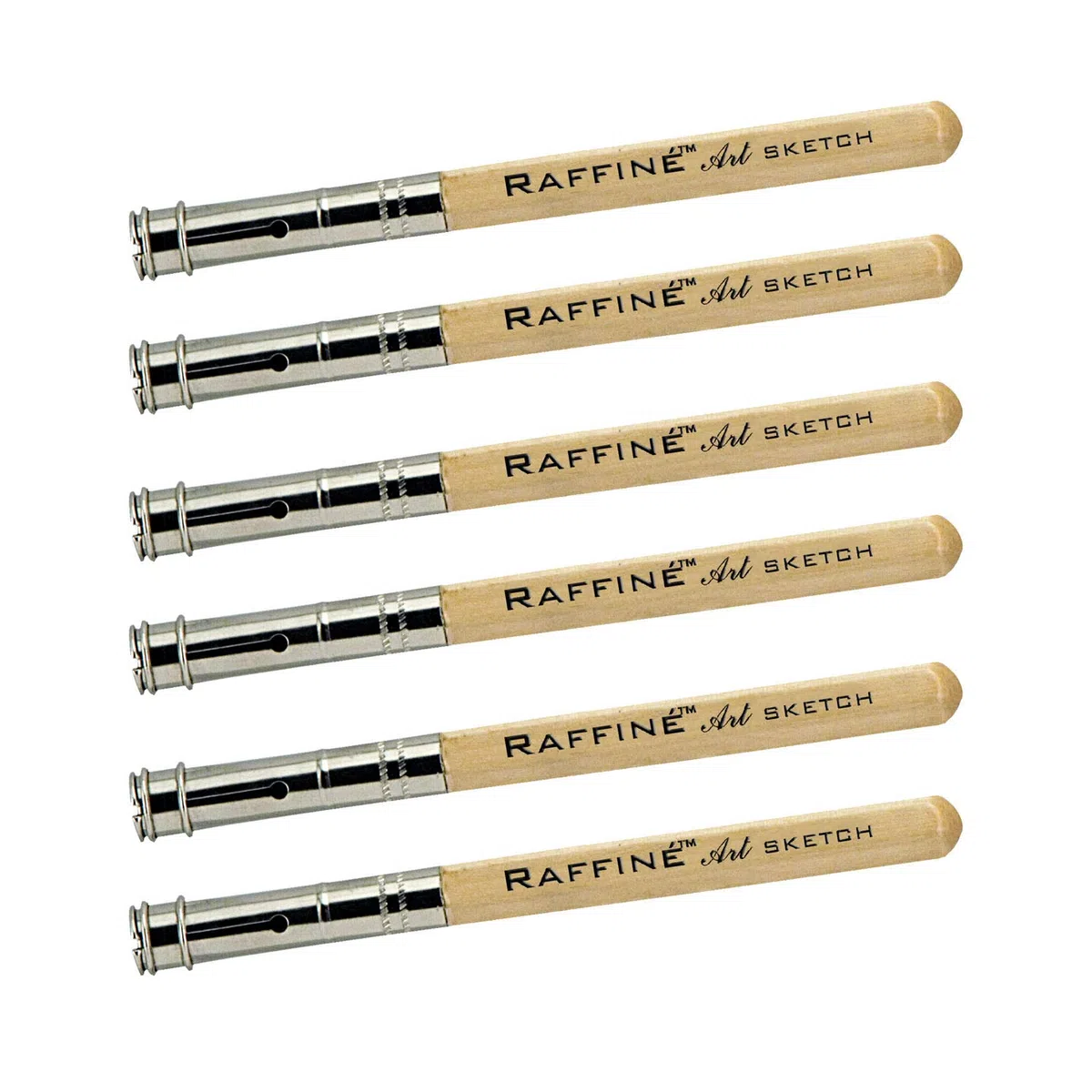 Raffine - Juego de 6 extensores de lápices con mango de madera