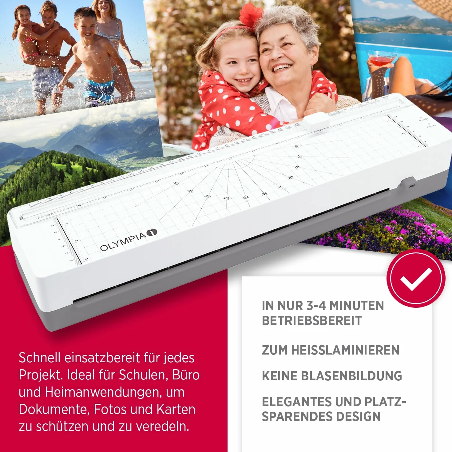 OLYMPIA A120 Laminadora A4 compacta con cortadora integrada 80-125 micras