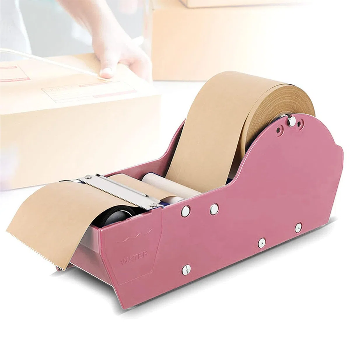 Dispensador de Cinta Adhesiva Práctico para Proyectos de Bricolaje, rosa