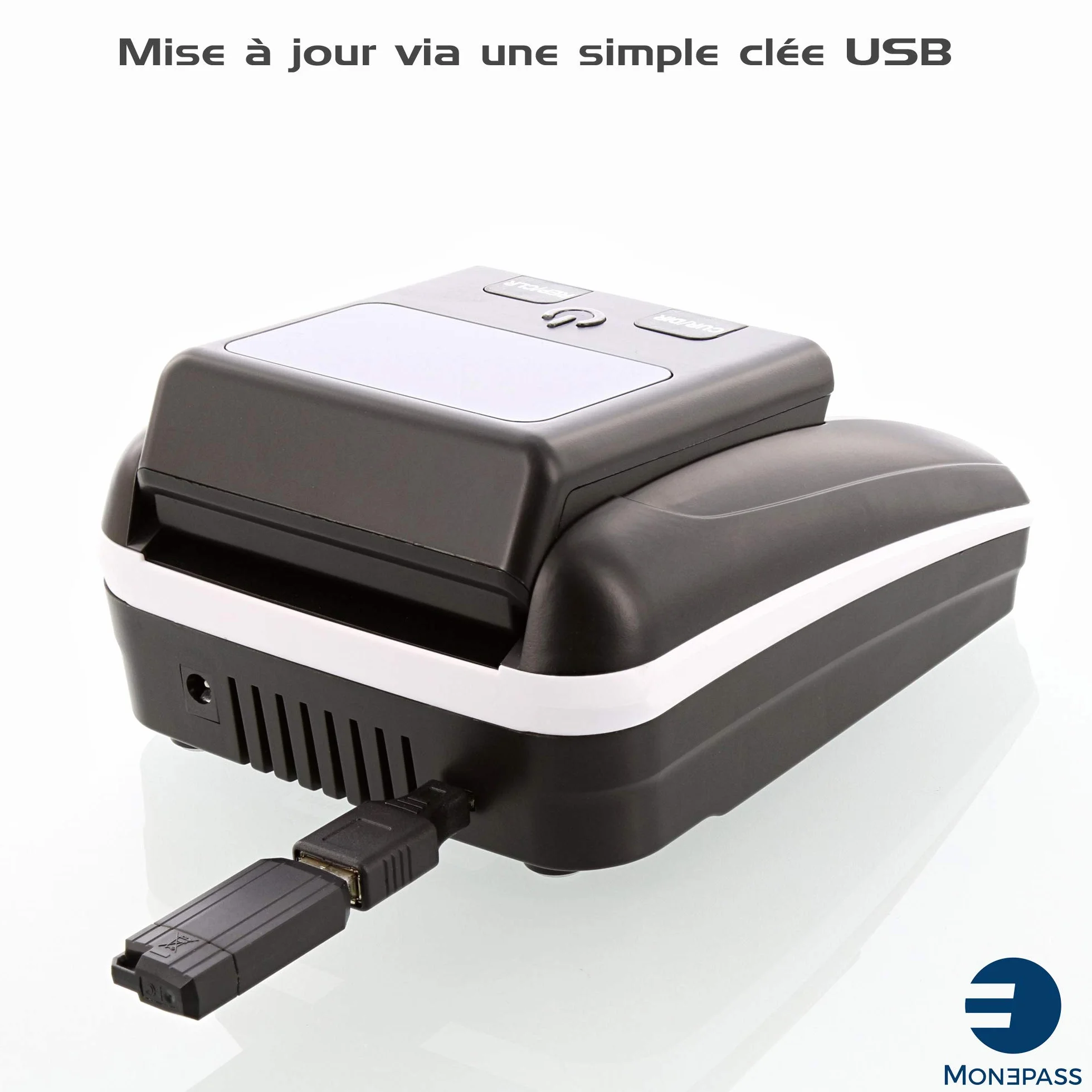 Monepass D5X - Detector automático de billetes falsos Euro con 5 sistemas de detección y 100% de fiabilidad (prueba oficial BCE) - Introducción de billetes multisentido (4)
