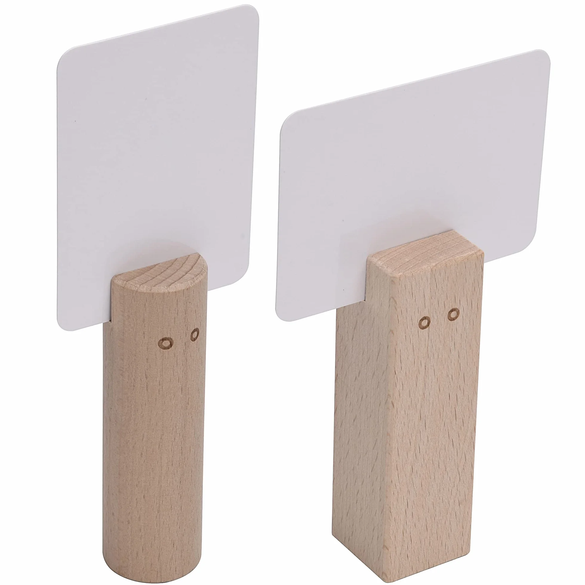 Figuras de madera con tarjetero para coaching sistémico y constelaciones familiares