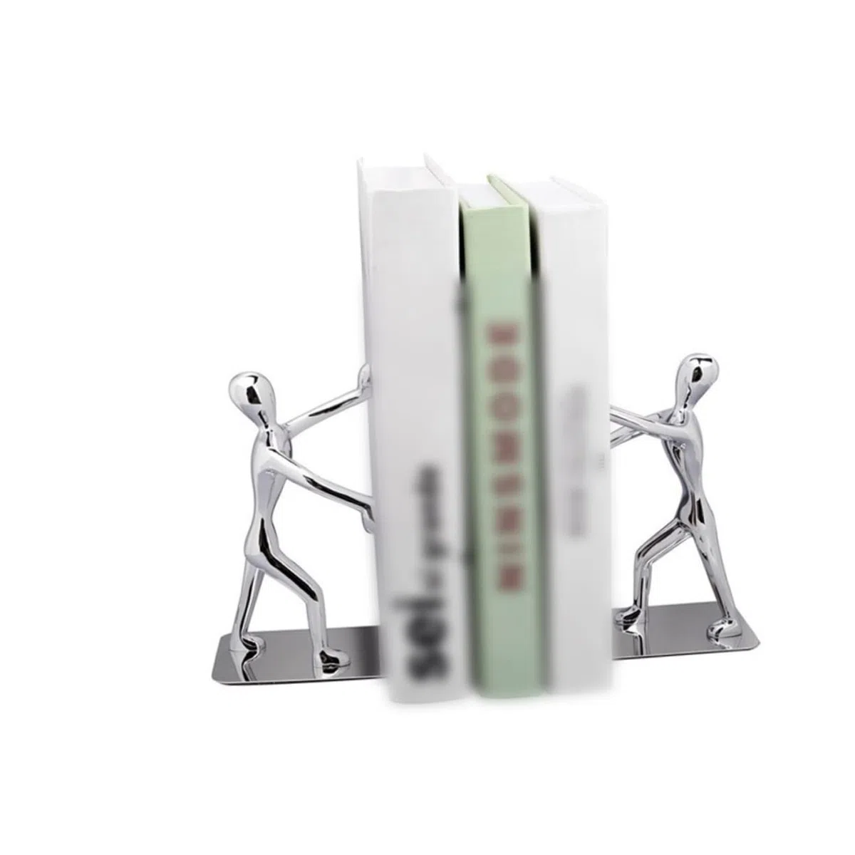 NUOBESTY Atril para Libros Creativos Forma De Hombrecitos Organizador De Libros y Revistas Soporte De Estantería Antideslizante Papelería para Oficina y Escuela Topes para
