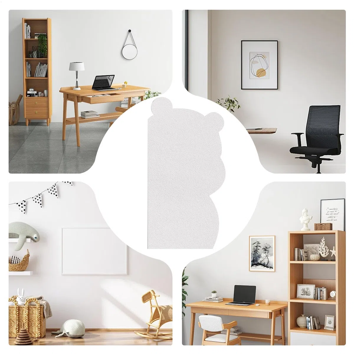 Tablón de anuncios de fieltro, tablero de corcho, carteles de chinches | para tablón de anuncios de imágenes , Portafotos estético, cartelera de pared para decoraciones de tarjetas fotográfica