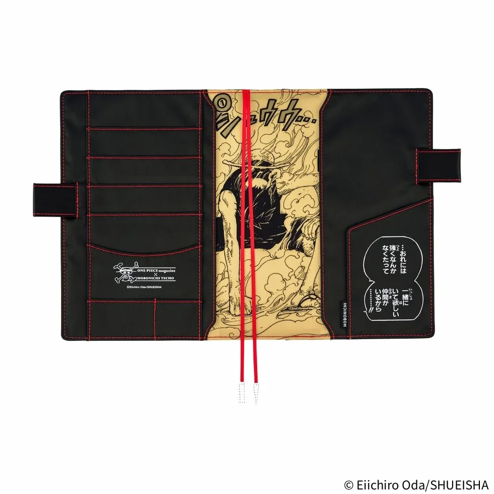 Hobonichi Techo A5 - Funda para agenda de One Pieza: sombrero de paja, color negro