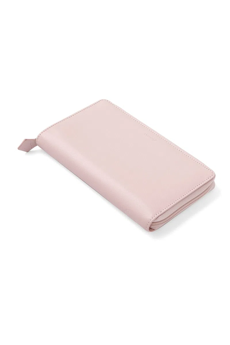 Filofax Saffiano - Organizador personal compacto con cremallera, color rubor