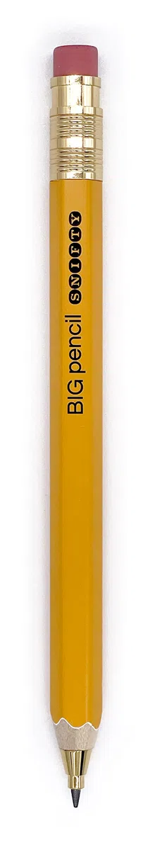 SNIFTY BIG - Juego de lápices mecánicos de grafito, 1 lápiz + 12 minas de recambio + 3 gomas de borrar