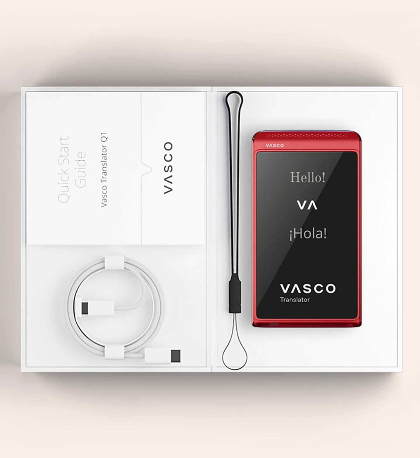 Vasco Q1 Traductor | Traductor instantáneo de voz. Clonación de voz mediante IA | 113 idiomas | Internet sin costes de por vida en casi 200 países | Phantom Black