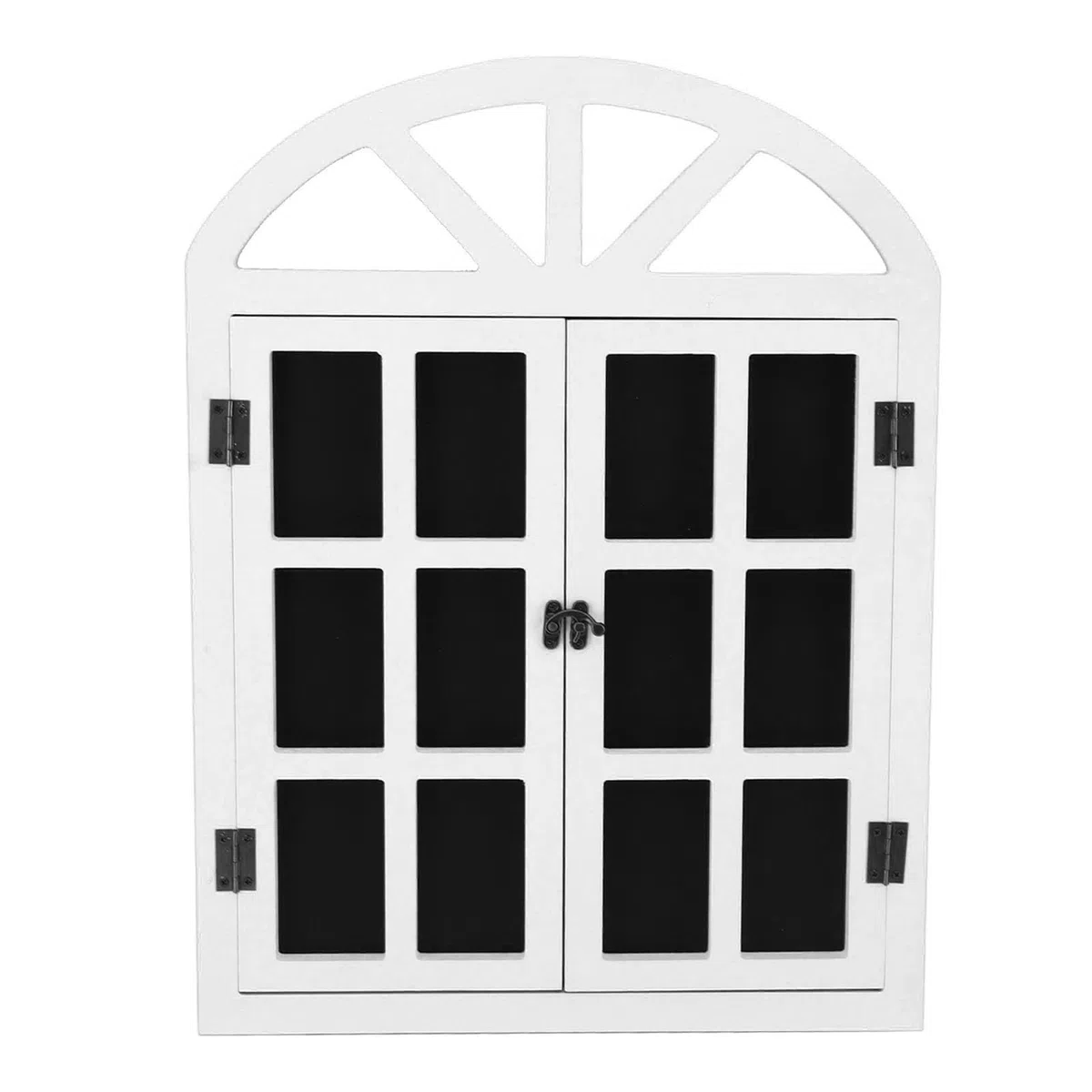 Letrero de Pizarra de Ventana Falsa, Tablero Negro, decoración versátil, Tablero de Mensajes fácil de Colgar para Pared de Tienda y hogar (Blanca)