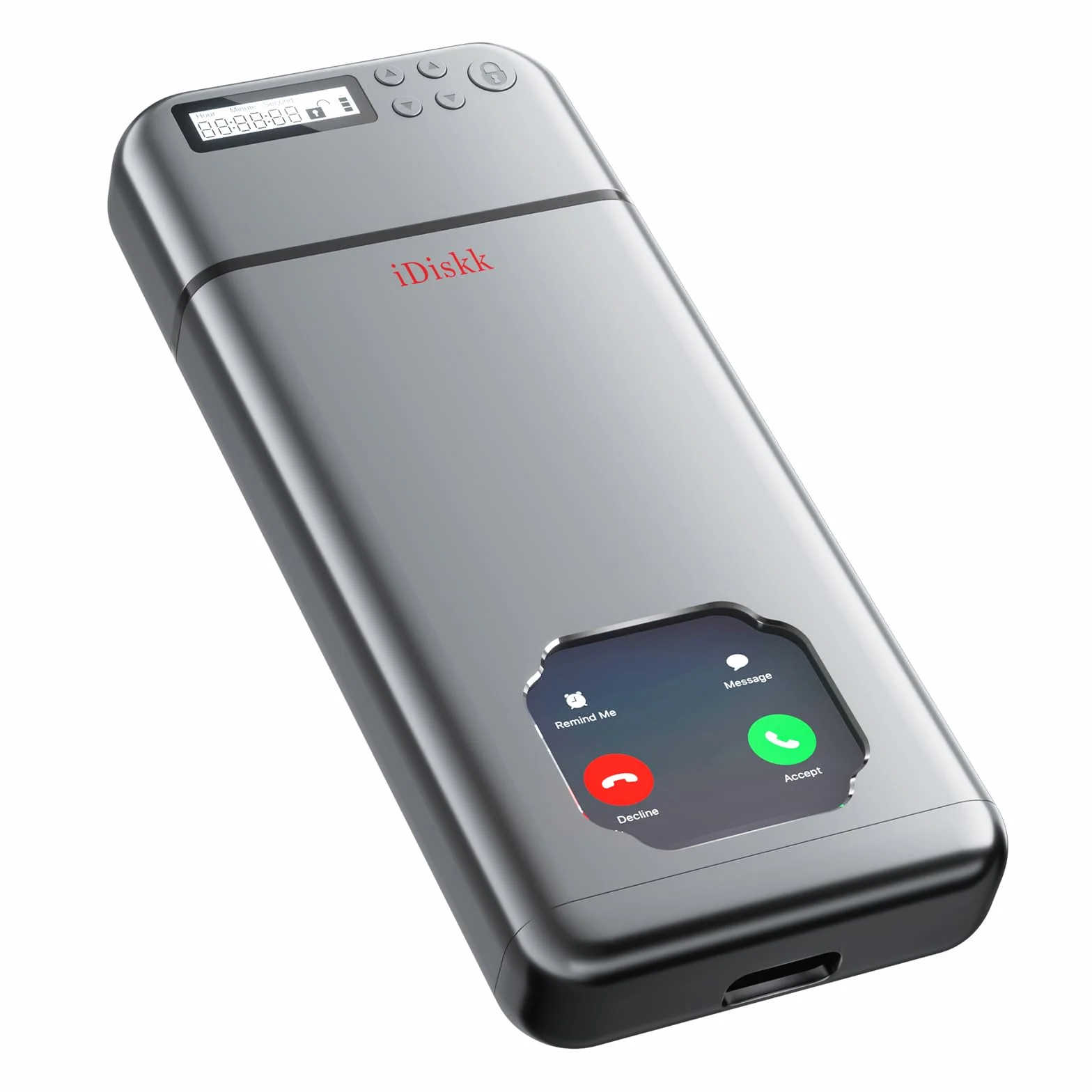 iDiskk Caja de bloqueo de metal, caja de bloqueo para teléfono con temporizador para ayudar a niños, estudiantes, adultos, autocontrol, almacenamiento portátil para teléfono inteligente, para Sumsung