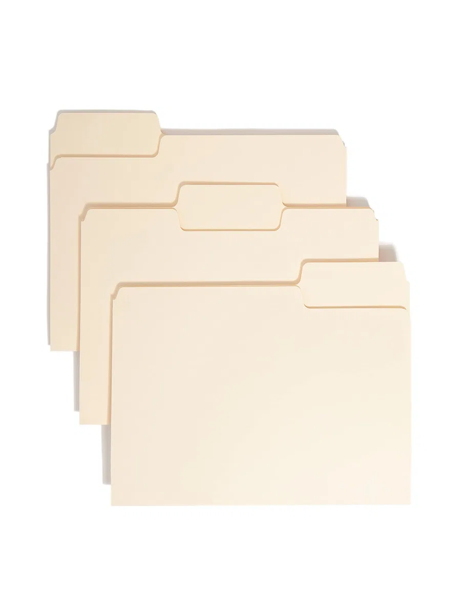 Super Tab Folders,Letter,1/3 Cut Tab, Ltr,11pt,24/BX,Manila, Sold as 1 Package