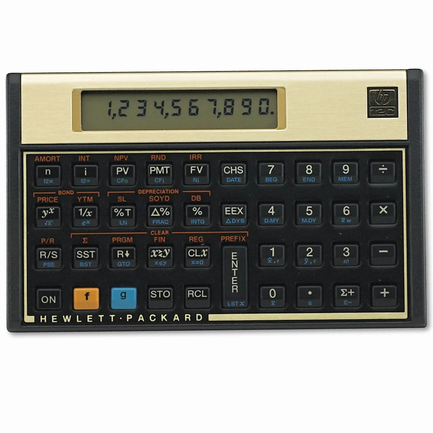 HP 12C Financial Programmable Calculator - Calculadora financiera, Negro