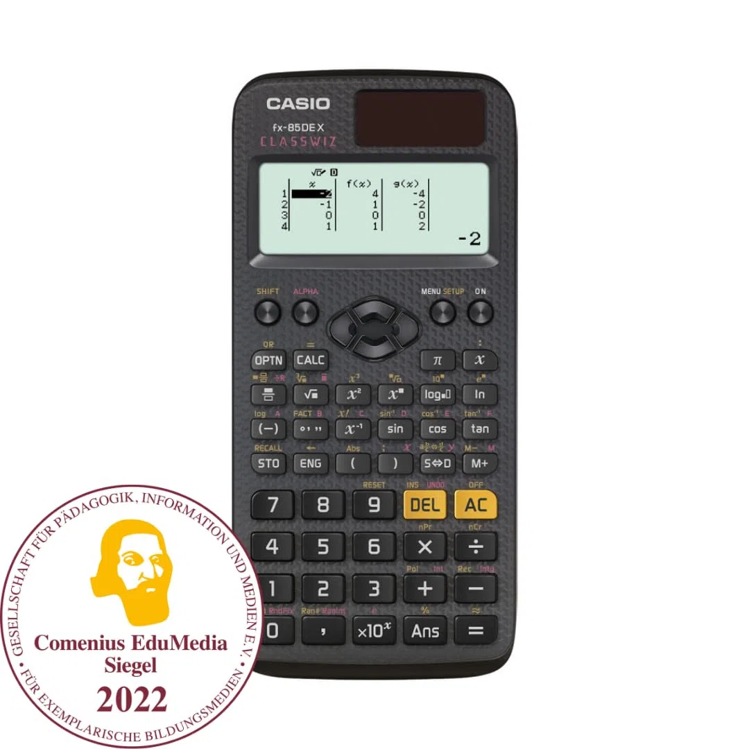 Casio FX-85DE X ClassWiz Calculadora científica y técnica,(No apto para el currículo español), Idioma Alemán