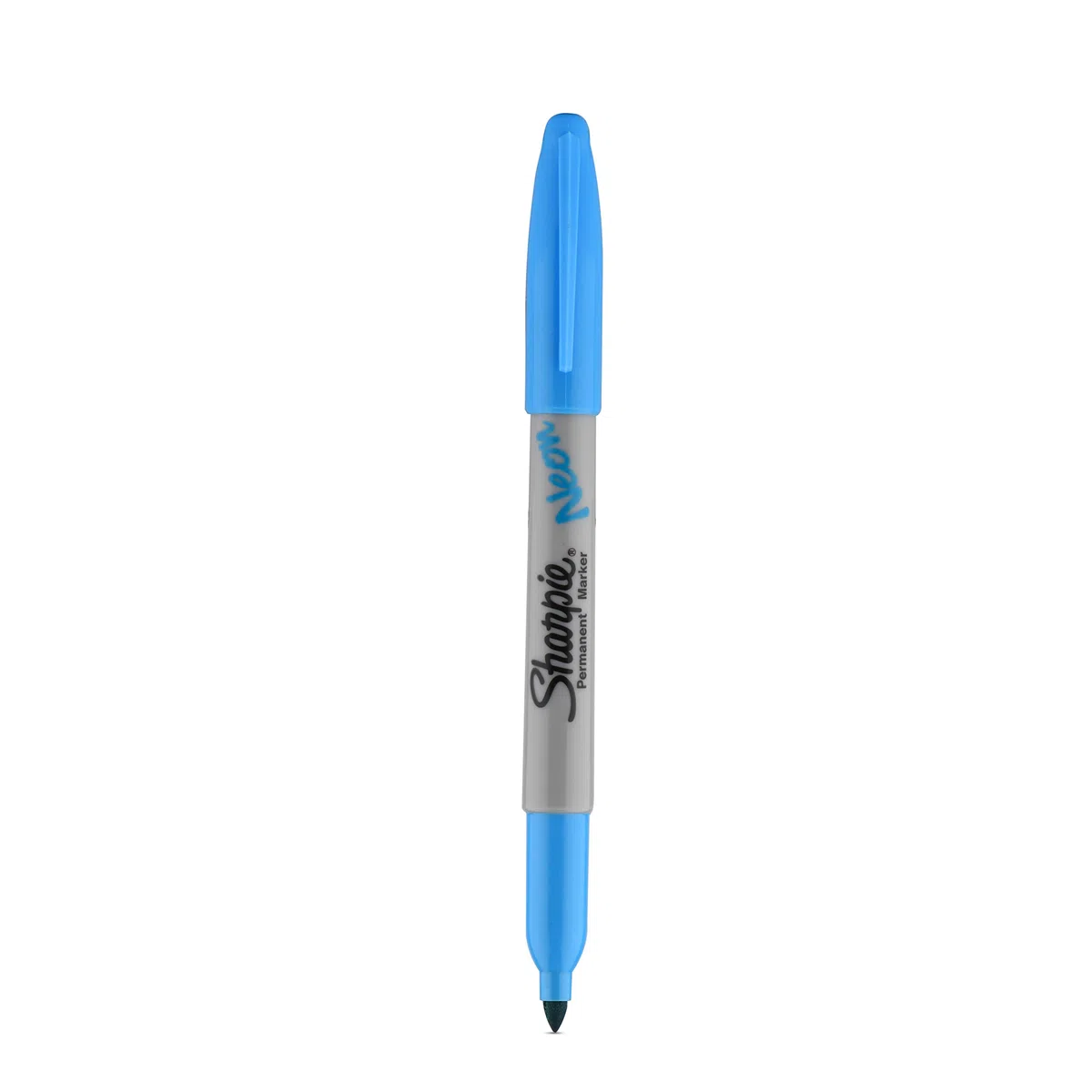 SHARPIE Marcador permanente de punta fina neón para escritura precisa, apto para uso multiusos, sin manchas, artículos de papelería de oficina, paquete de 5