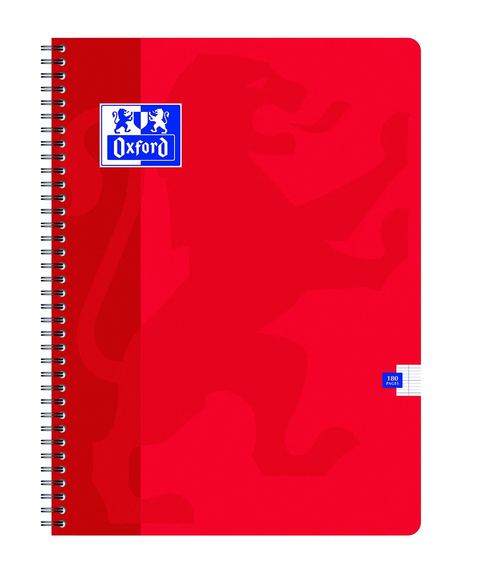 Oxford 100104752 - Cuaderno, cuadriculado, 24 x 32 cm, 180 páginas, paquete de 5