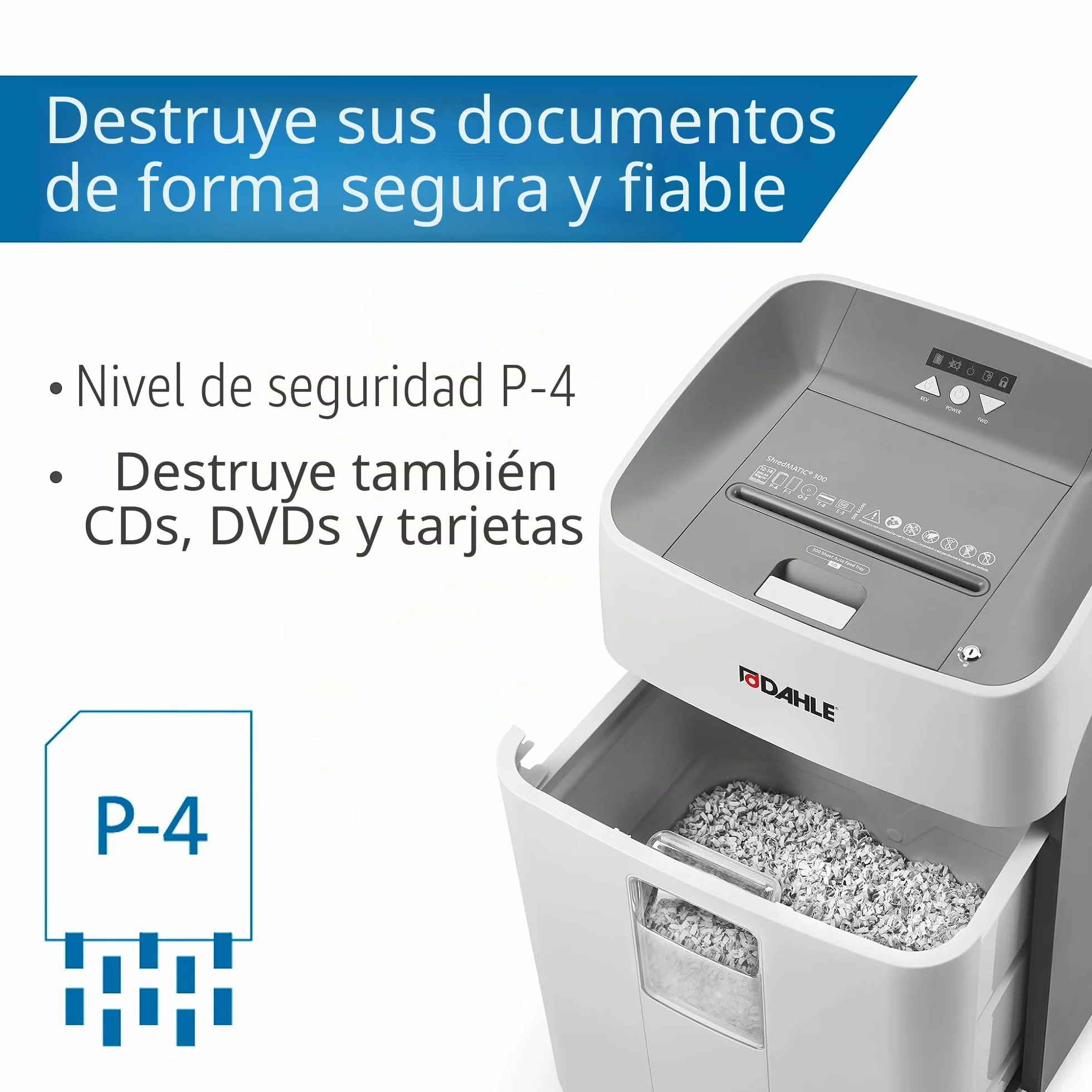 Trituradora de Papel Dahle SHREDMATIC 300 40 L