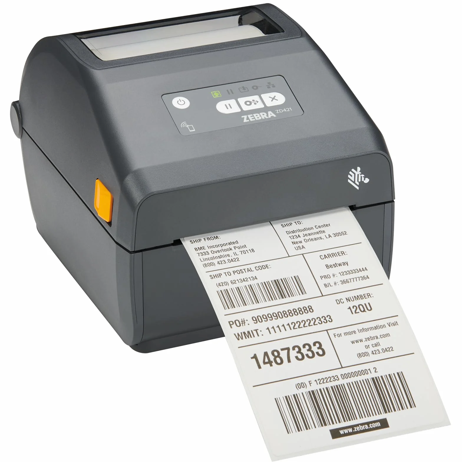 Zebra ZD421d, 8 puntos/mm (203dpi), RTC, USB, host USB, Bluetooth (BLE), Ethernet (LAN) - ZD4A042-D0EE00EZ